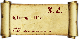 Nyitray Lilla névjegykártya